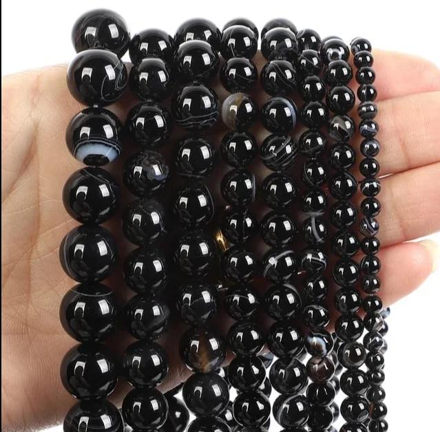 30pcs Natural Stone Beads Tiger Eye Agate Turquoise Rose Quartz Lapis Jade Opal Round Loose Beads for Jewelry Making DIY Bracelet 6mm