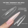 Sandwich Dual Nail Forms 240pcs 15size NEW 2025 Extensions-Dual Forms Coffin Almond Nail Forms Top Mold Bottom Mold 3D Ellipse