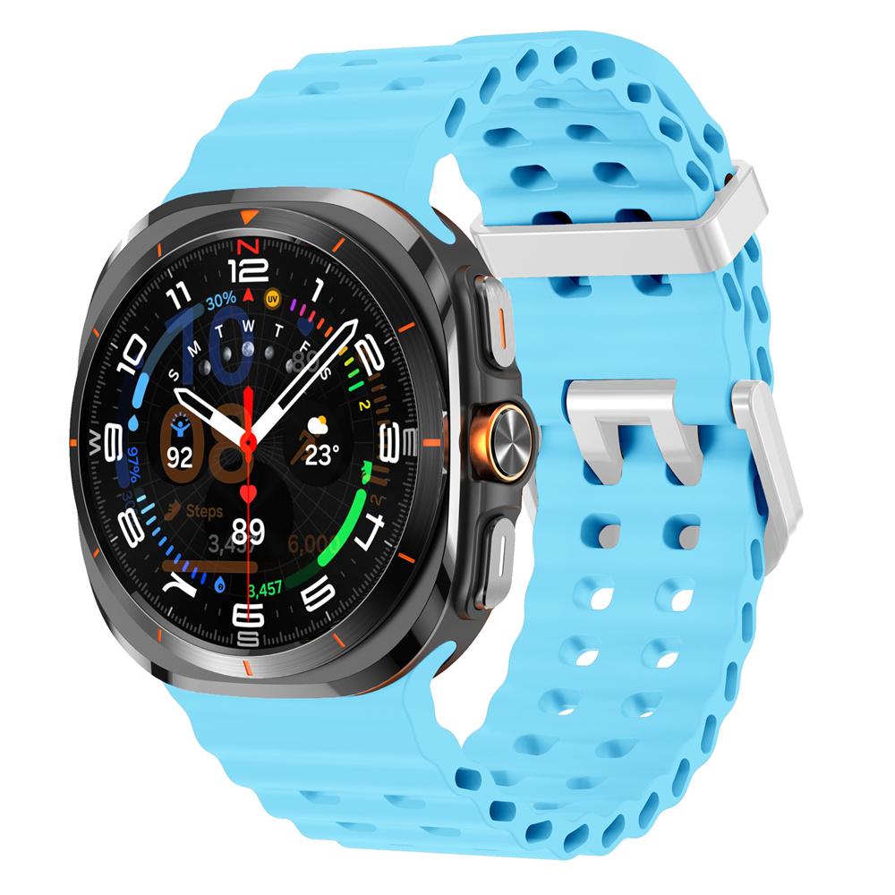Морской ремешок для Samsung Galaxy Watch ultra Ремешок 47 мм Аксессуары Двухцветный Спортивный силиконовый Браслет Galaxy Watch 7 ultra Ремешки