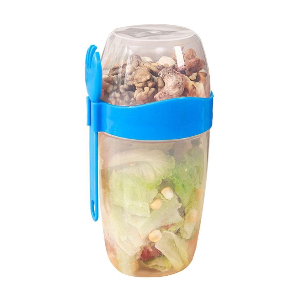 Home Kitchen Storage Portable Double Layer Bottles Light Food Cup Vegetable Salad Cup Jars