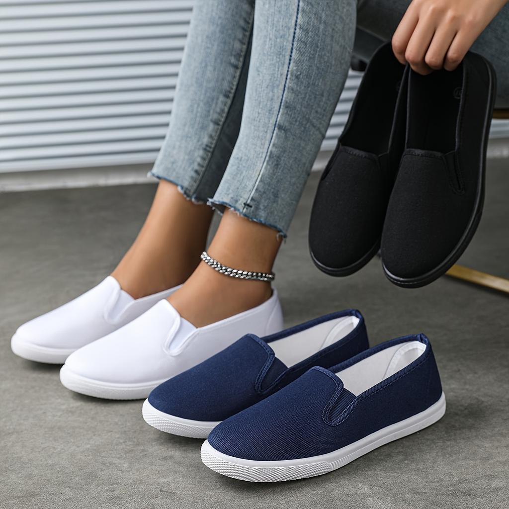 New Fashionable White Sneakers for Men and Women Flat Canvas Shoes for Women Korean Style Flat Shoes