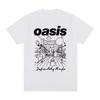 British Street Oasis Loose Men Print Versatile Trendy Brand Cotton Short-sleeved Clothes Half-sleeved Pure Cotton Couple T-shirt