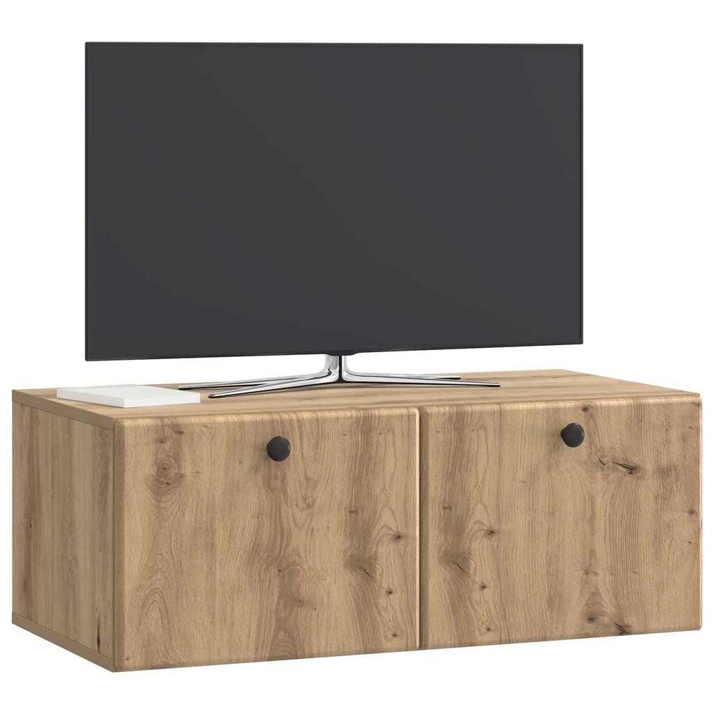 Wall Mounted TV Cabinet 78.5 x 41 x 30 cm Artisan Oak