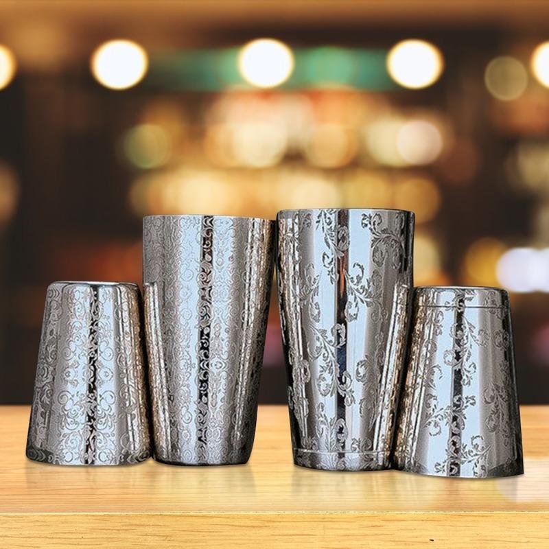 Бостонский шейкер для коктейлей, креативная гравировка, мартини-бар, набор банок для смешивания из нержавеющей стали, инструменты для вечеринки