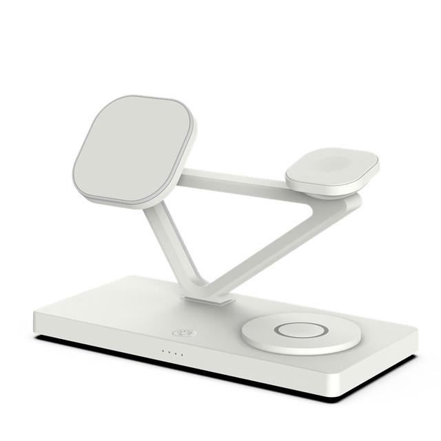 Магнитная беспроводная подставка для зарядного устройства 30 Вт для iPhone 15, 14, 13, 12 Pro Max, Apple, Samsung Watch 8, 7, индукционная станция быстрой зарядки Airpods