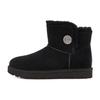 Bailey Snaps Warm Non-Slip Plush Casual Short Snow Boots Women Boots Black 1127352-BLK