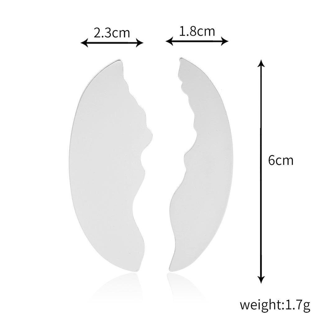 Niche Design Sense Ins Simple Asymmetric Earrings Baroque Temperament Asymmetric Earrings Trendy Earrings 2025 Lightweight Earrings for Sensitive Ears