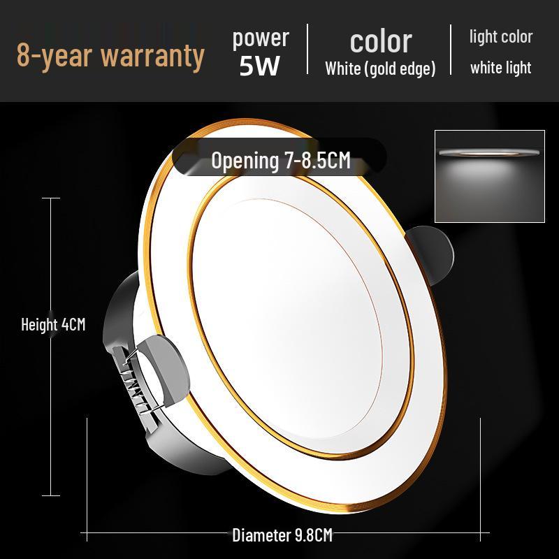 Recessed Ceiling Downlight for Living Room, 5-Inch Cutout, Bullseye Design