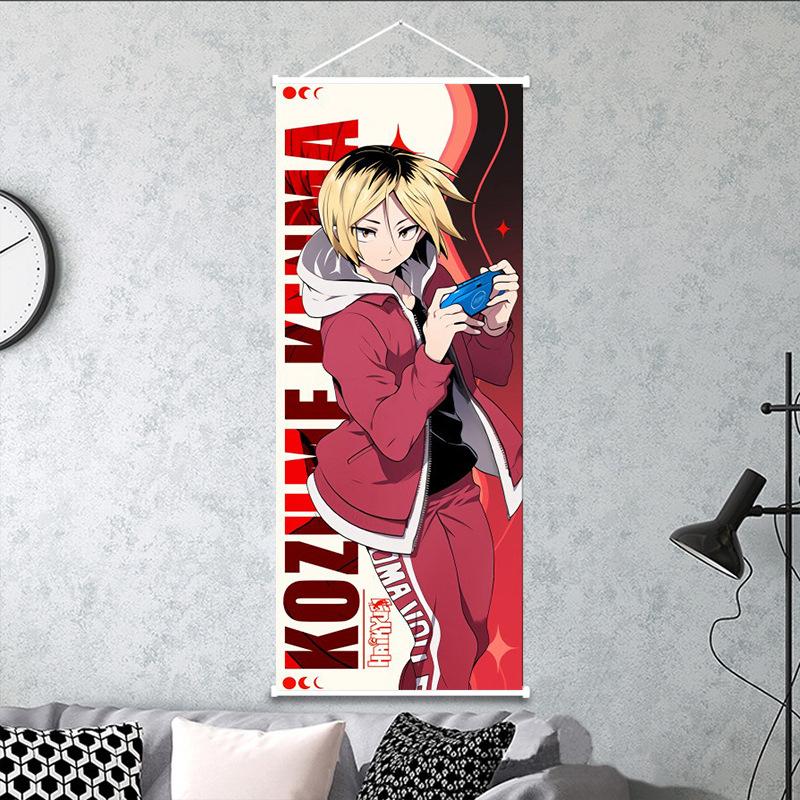 Anime Haikyuu Scroll Posters Wall Hanging Painting Home Scroll Canvas Gift