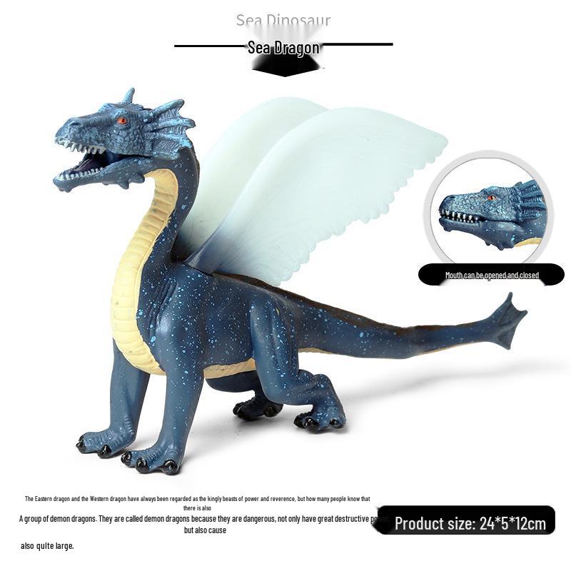 Dinosaur & Dragon Plastic Toy Set: Mythical Animal Figures for Kids