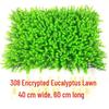 Eucalyptus Artificial Lawn Turf with 308 Dense Plant Heads for Green Wall Décor