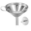 304 Stainless Steel Kitchen Funnel Premium Metal Cooking Funnels with Strainers Filter for Transferring Liquid Dry Oil Tools