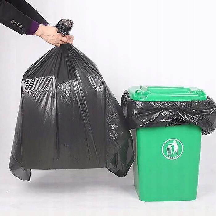 Garbage Bags 120L 10 Pcs Black Tied Thick Strong Capacious