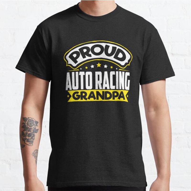 Плюс размер S-3XL Спортивная футболка с принтом Grandpa Auto Racing Grandpa Мужские топы Модная одежда Футболки