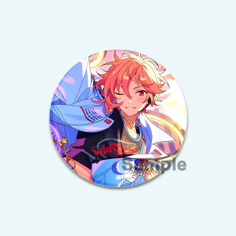 32/44/58mm Anime Collection Ensemble Stars Tinplate Pin Round Cartoon Snap-in Brooches for Backpack Accessories Badge Handmade Decoration