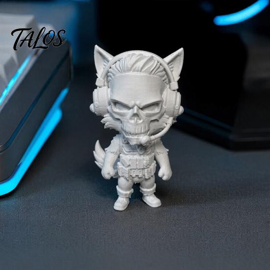 Декор стола для игровой комнаты 3D-печатный красный волк Брелок, Подвеска Фигурка Сила, Коллекционный брелок Персонаж игры Настольные украшения с