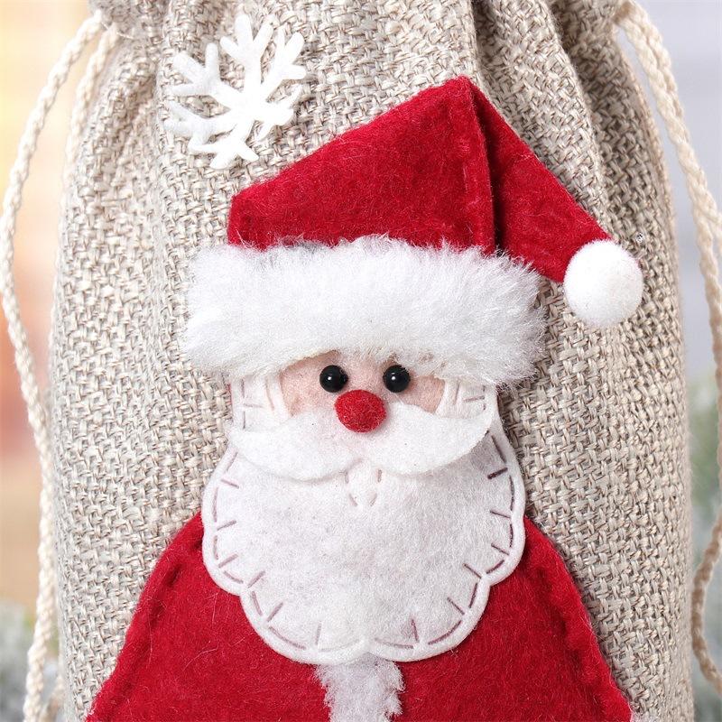 Новый кухонный набор бутылок вина, рождественское украшение, Санта-Клаус, снеговик, лось, олень, конопля, сумка для бутылки красного вина
