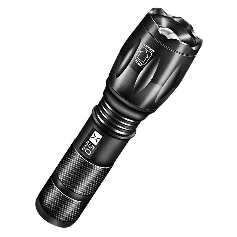 Warsun X50S Flashlight with High Brightness, Zoomable, Rechargeable, Long-Range, Sky-Piercing Laser, Ultra-Bright Searchlight, Outdoor Emergency Light