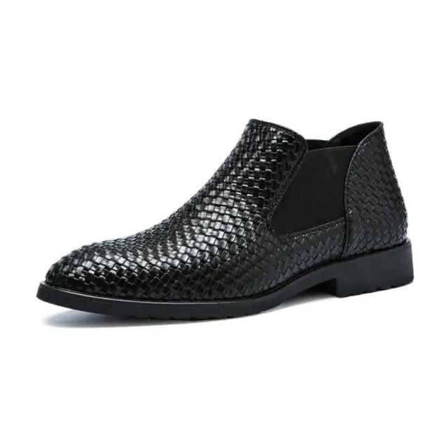 Модная европейская и американская обувь челси, мужские кожаные ботинки, ковбойские ботинки, кожаные повседневные деловые мужские ботинки броги