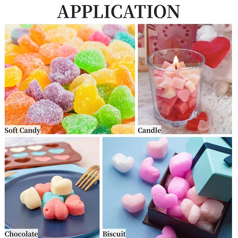 Формы из силикона в форме сердца, антипригарные пищевые силиконовые формы для выпечки, многоразовые формы для конфет, используемые для приготовления желе и шоколада