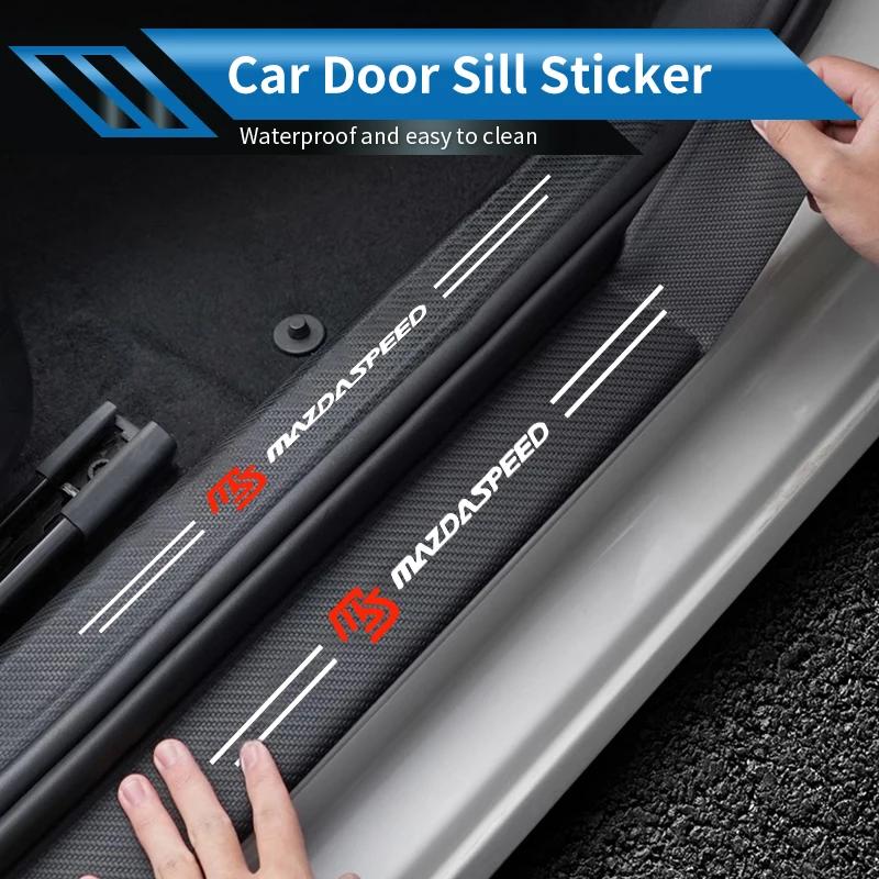 4pcsDoor sill sticker protective film and decorative accessories for Mazda CX-3, CX-4, CX-5, Mazda 3, CX-30, CX-7, CX-8, CX-9, R