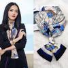 Luxury Design Women Summer Long Silk Scarf Hair Headband Foulard Skinny Bag Scarves Neckerchief Lady Shirt Decorative Streamers