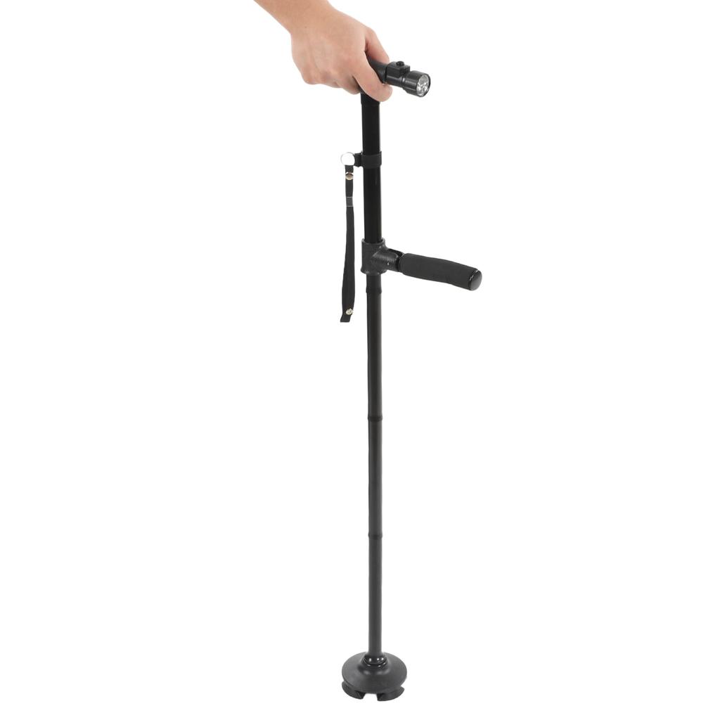 Складная трость для ходьбы со светодиодной подсветкой, противоскользящим дном, вращением на 360 градусов, регулировкой высоты, портативная