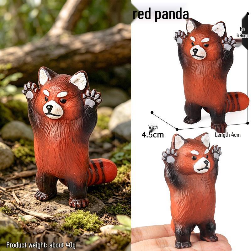 Cute Animal Models: Japanese Raccoon, Flying Squirrel, Monkey, Rabbit, Squirrel, Shiba Inu, Tiger, Lion, Lizard Toy Set