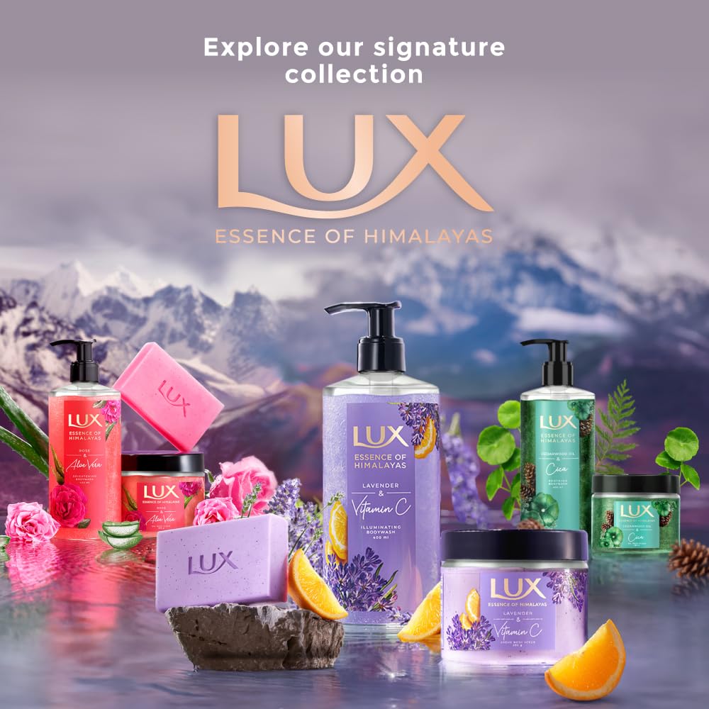Lux Essence Of Himalayas Soothing Body Wash With Cedarwood Oil And Cica 400 Ml Gentle Natural Skin Cleanser