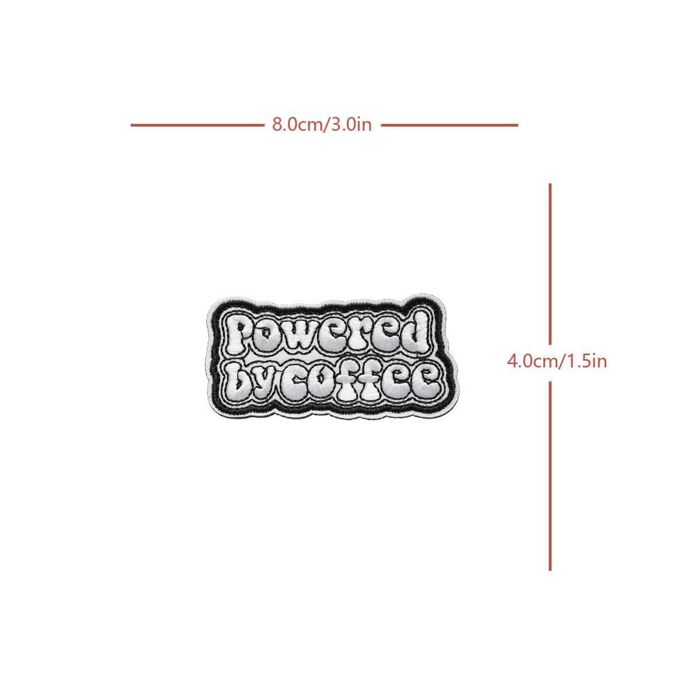 COFFEE POWER Fun Quotes Meme Tactical Patch Morale Velcros Embroidered Badge Hook Loop Fastener for Cap Molle Backpack Jeans