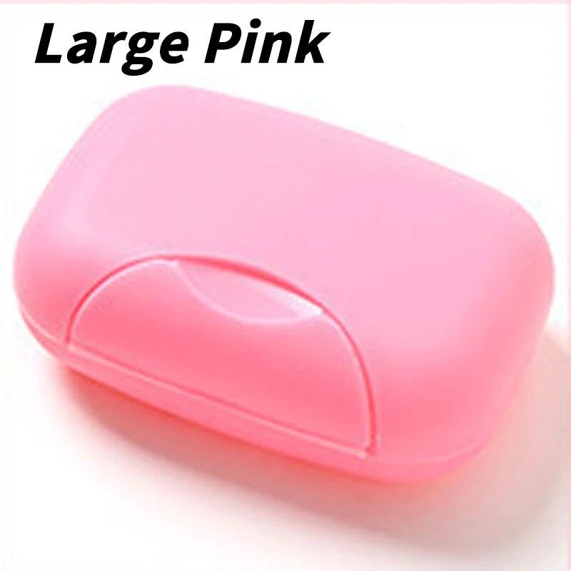 1 шт. Портативная мыльница, контейнер для мыла с крышкой, маленькие/большие размеры, конфетный цвет, для ванной комнаты, дорожная домашняя пластиковая мыльница