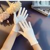 Five Fingers Gloves Cotton Solid Color Outdoor Mittens Women Driving Gloves Summer Sunscreen Gloves