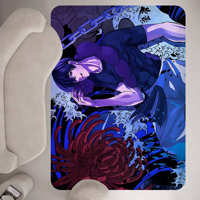 Kaisen Toji Anime Floor Mat Rectangle Anti-slip Home Soft Badmat Front Door Indoor Outdoor Mat Welcome Doormat
