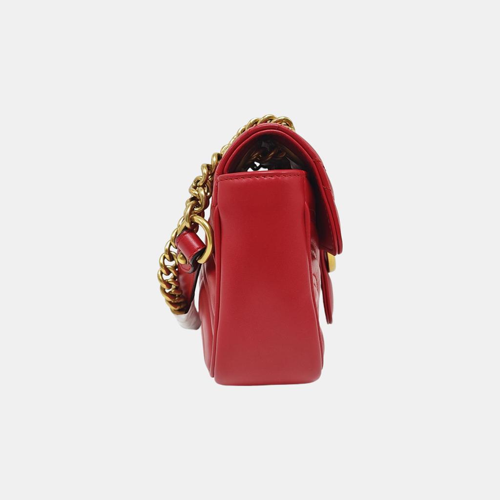 [Pre-Owned] Gucci GG Marmont Matelassé Mini Bag 'Red' - Excellent #16GZZVB