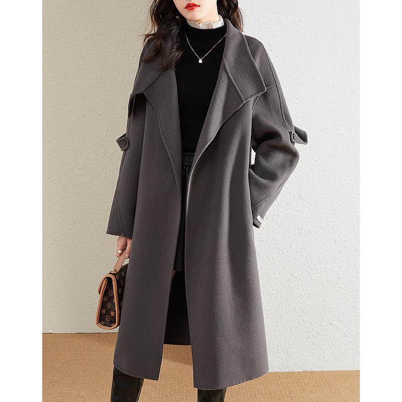Si Shui Nian Hua Elegant Women's Mid-Length Wool Blend Coat 215394N1