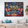 Патриотический гобелен к 250-летию Америки 4 июля 2026 г. Печать Полиэстер Настенное панно для гостиной День Независимости и S