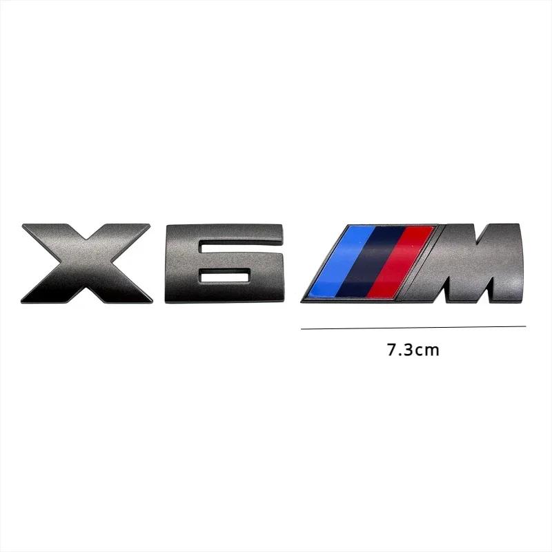 BBKQ7 1PCS Car Stickers Car Trunk Sticker grey Car Badge For BMW X1M X2M X3M X4M F25 F26 G01 G02 X5M G05 X6M F15 F16 E70 E71 X7M X8 M