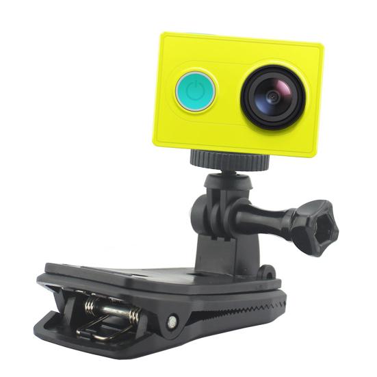 Держатель для экшн-камеры, зажим для рюкзака, вращение на 360 градусов, надежный захват, стабильная поддержка, универсальный зажим для экшн-камеры Gopro Hero4/3+/3/2 для Mountain Dog