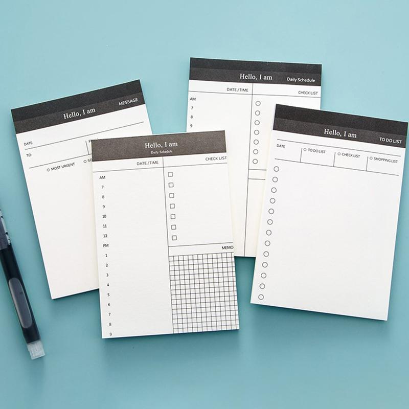 Daily Weekly Planner Agenda Notebook Tearable Memo To Do List Habit Schedules
