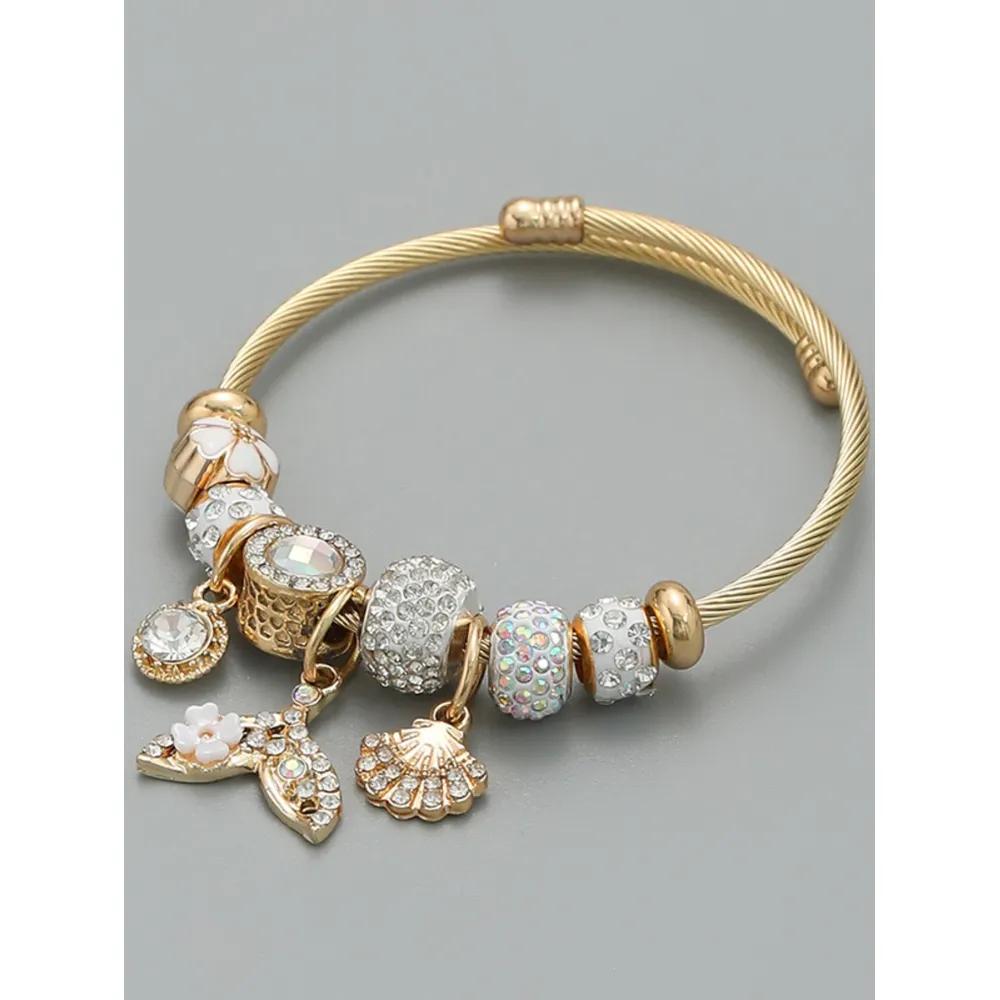 1 Женский Модный Многоэлементный Браслет-Русалка с Бусинами, Свадебный, Для Повседневной Носки, Подходящие Аксессуары