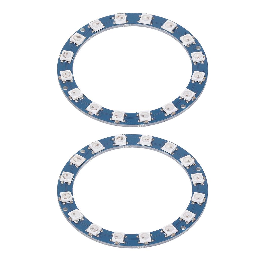 2 шт. RGB светодиодное кольцо 16 бит интеллектуальное полноцветное яркое 5 В цифровой порт WS2812B 5050