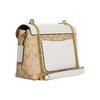New COACH Tammie Canvas With Leather And Precise Pebbled Leather Shoulder Bag Crossbody Bag Large Size Women's Khaki White CA016-IMOTV