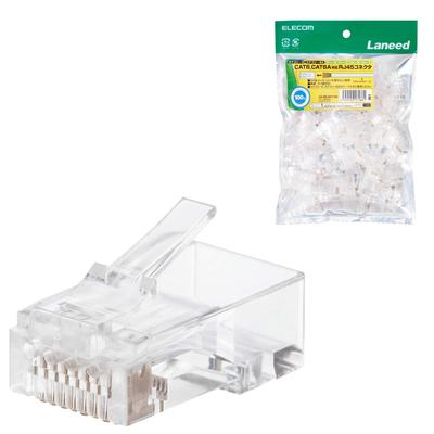 Elecom RJ45 Патч-корды и витая пара Упаковка 100 Коннекторов, Совместимы с CAT6/CAT6A, Совместимы, (LD-6RJ45T100)