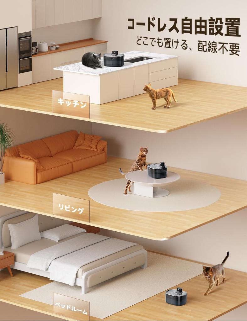 FEELNEEDY Кошачья вода без помпы Сокращает время уборки благодаря большой емкости, перезаряжаемая 4000 мАч, нержавеющая сталь, вода, автоматическая подача воды, перезаряжаемая, кошачья вода