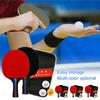 2Pcs Table Tennis Paddle Rubber Padding Wood Handle Good Elasticity Ergonomic Grip Sweatproof