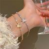 Luxury Zircon Butterfly Bracelet Gold Chain Pull-out Bracelet for Women Jewelry Accessories