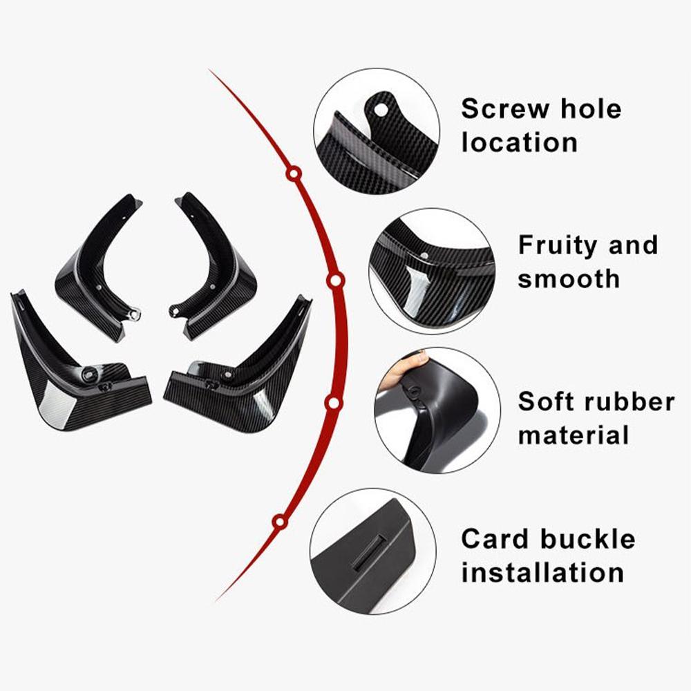 Модель Y из углеродного волокна ABS, автомобильные брызговики для Tesla Model Y 2022, аксессуары, брызговики, крыло, переднее заднее колесо