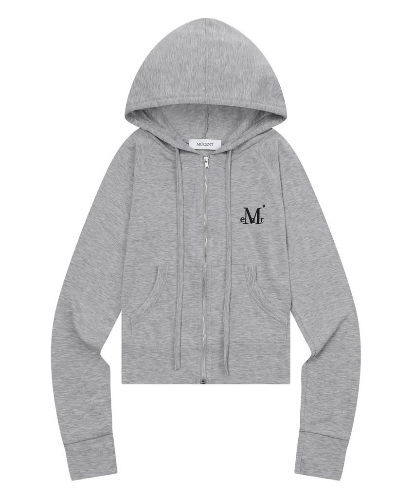 Mucent Light Up Slim Fit Crop Zip-Up Hoodie (4 Colors)