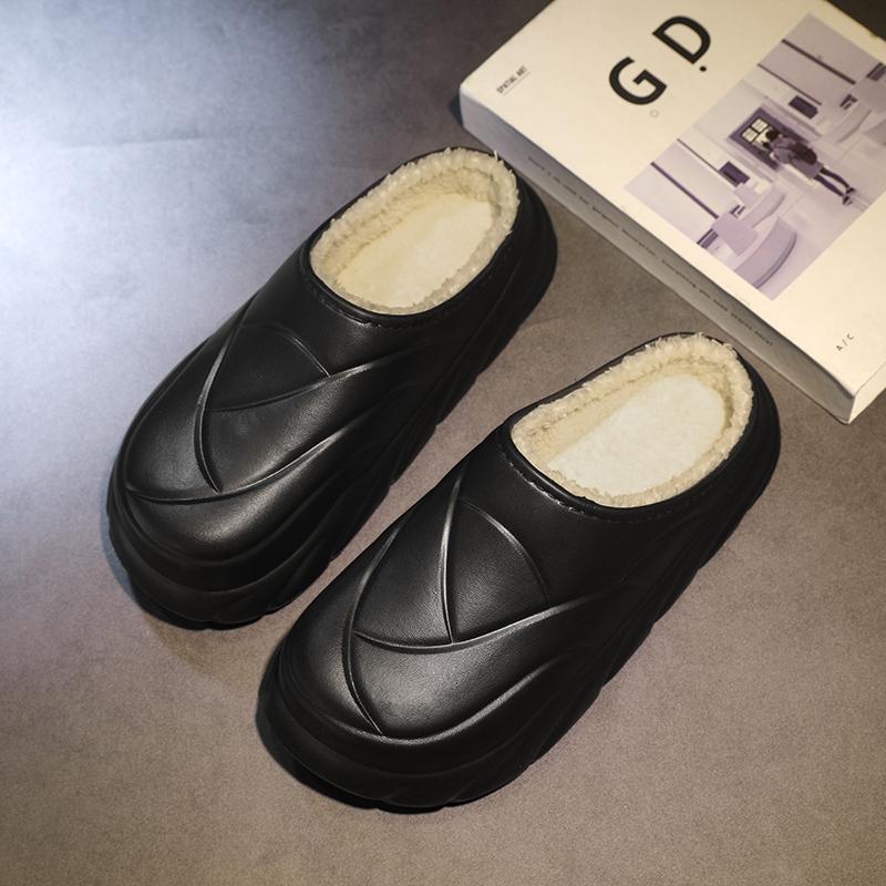 Тапочки для мужчин, домашние тапочки, теплые, бархатные, водонепроницаемые, на платформе, нескользящие, мягкие и удобные, для пар, для женщин, домашняя обувь