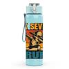 1PC Retro Six Seven Bruh Text Pattern 750ml Color Plastic Sports Water Bottle Leakproof Flip Straw Lid Suitable for Sports Office Home Use